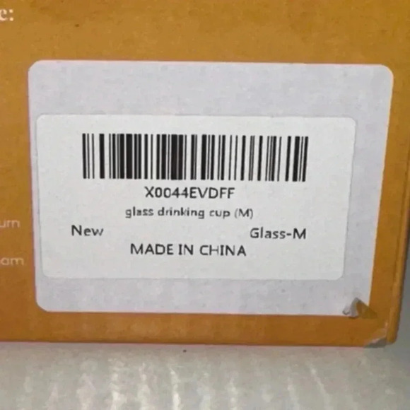 NEW! Letter M initial Shalory Glass Cup, 20oz, Clear glass American Flag - Picture 9 of 9